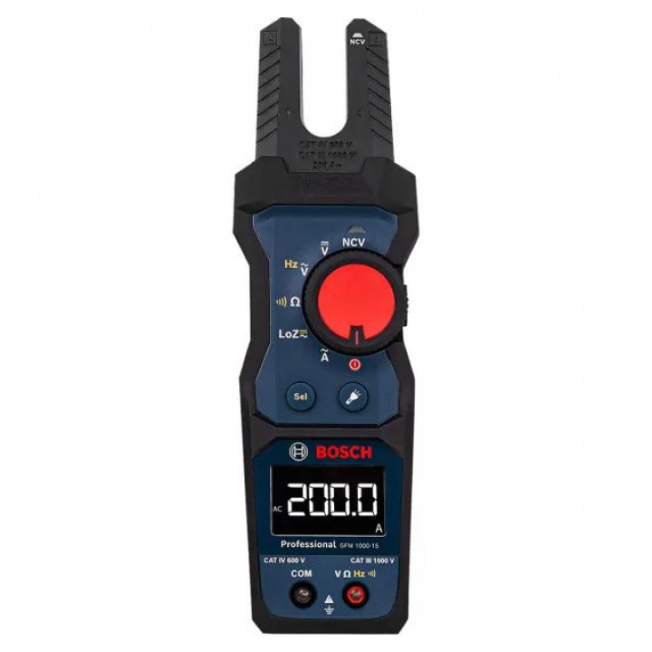 Вилочный измеритель Bosch GFM 1000-15 (200 А AC, True RMS) Вилочный измеритель Bosch GFM 1000-15 (200 А AC, True RMS)