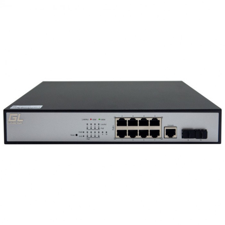 Управляемый коммутатор NIKOMAX (GIGALINK) GL-SW-G204-10P (L2 PoE, 8 портов 1 Гбит/с, 2 SFP) Управляемый коммутатор NIKOMAX (GIGALINK) GL-SW-G204-10P (L2 PoE, 8 портов 1 Гбит/с, 2 SFP)
