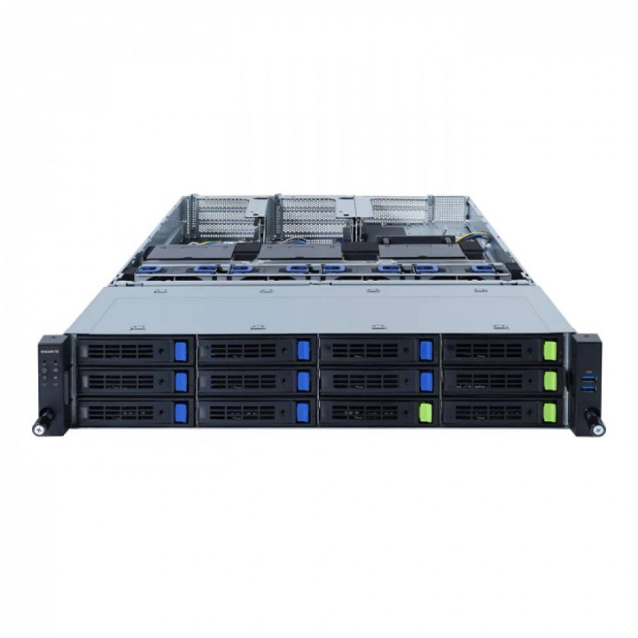 Серверная платформа GIGABYTE 6NR282G30MR-00-101 (2U, 2x LGA4189, 32x DDR4, 12x 3.5", поддержка GPU)