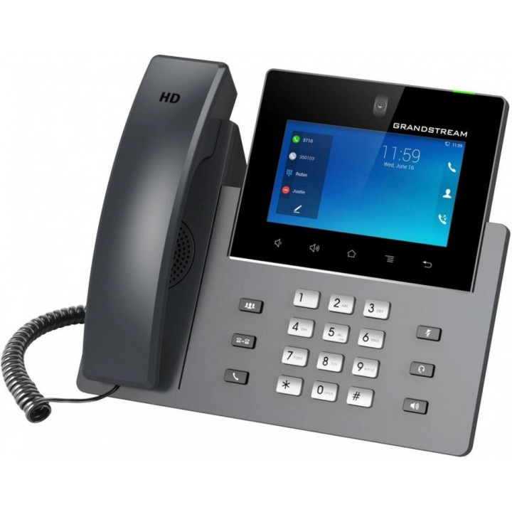 IP-телефон Grandstream GXV3450 (16 SIP-аккаунтов, 16 линий, 2x GbE PoE, Wi-Fi, сенсорный экран, камера, Android 11)