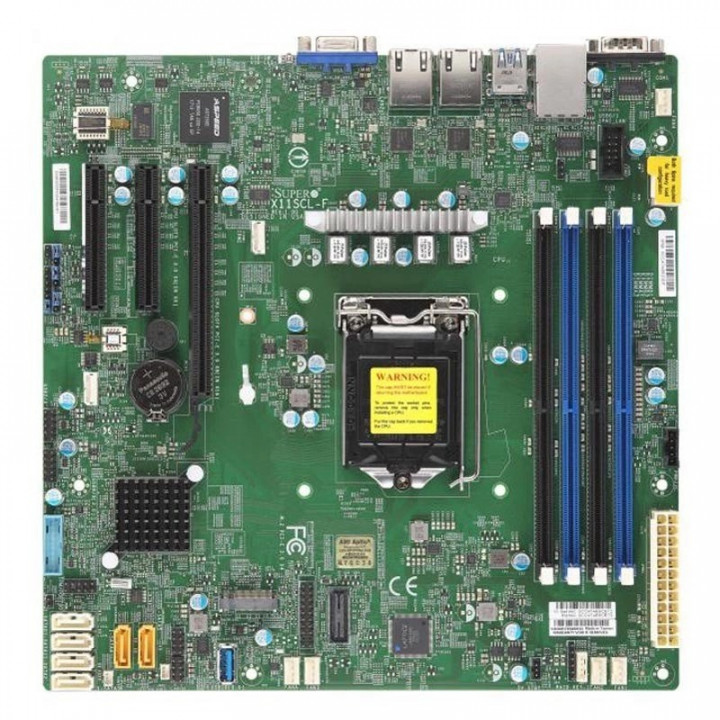 Материнская плата Supermicro MBD-X11SCL-F-B (LGA 1151, Intel C242, 4xDDR4, 6xSATA3)
