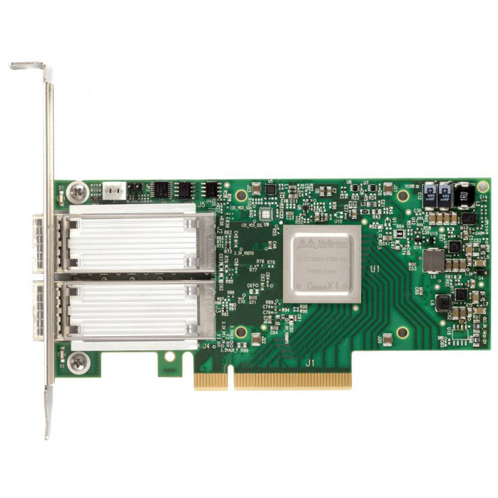 Сетевая карта Mellanox MCX414A-BCAT (ConnectX-4 EN, 40/56GbE, dual-port QSFP28, PCIe3.0 x8)