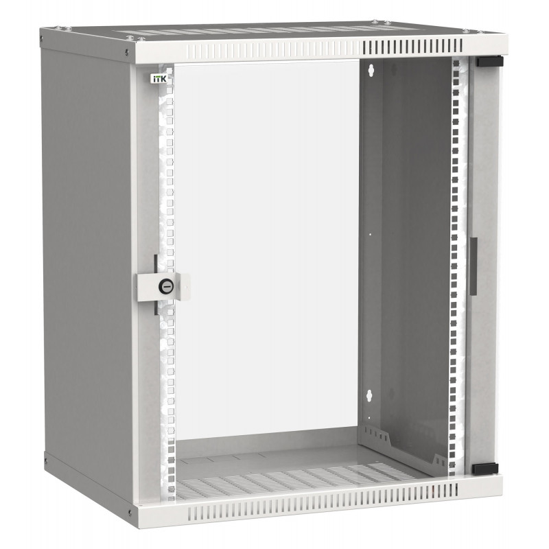 Настенный шкаф ITK LWE3-15U64-GF (600x450мм, пер.дв.стекл, серый, 50 кг, IP20)
