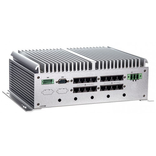 Многослотовый встраиваемый компьютер Axiomtek UST500-517-FL-16RJ-4SATA-TDC (безвентиляторный, LGA1151, 16xPoE, -40...+70°C)