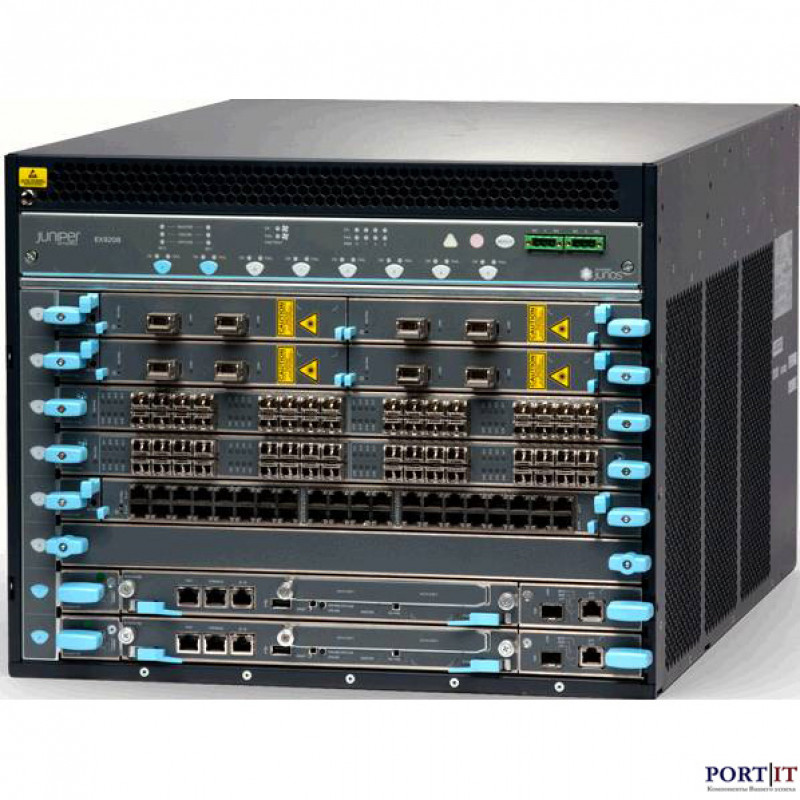 Коммутатор Juniper EX9208-BASE-AC (8 слотов, 4.8 Тбит/с, AC)