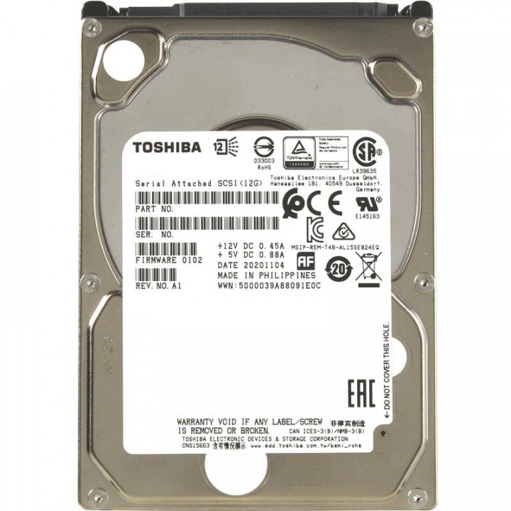 Жесткий диск Infortrend HEST10S3240-00301 (HDD 2.4TB, SAS 12Gb/s, 10000RPM, 2.5", Toshiba Enterprise)