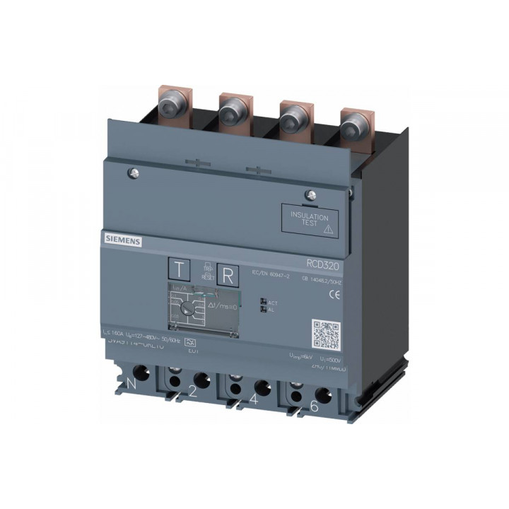 Дифференциальный блок Siemens 3VA9114-0RL10 (4-полюсный, In=160A, тип A, установка снизу) Дифференциальный блок Siemens 3VA9114-0RL10 (4-полюсный, In=160A, тип A, установка снизу)