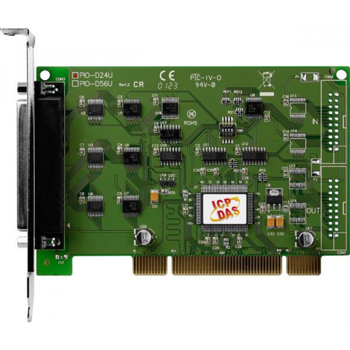 Плата Universal PCI ICP DAS PIO-D24U CR (24-канальная DIO) Плата Universal PCI ICP DAS PIO-D24U CR (24-канальная DIO)