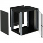 Шкаф коммутационный SYSMATRIX WP 6312.910 (настенный 12U 600x350мм, стеклянная дверь, черный, с боковыми панелями)