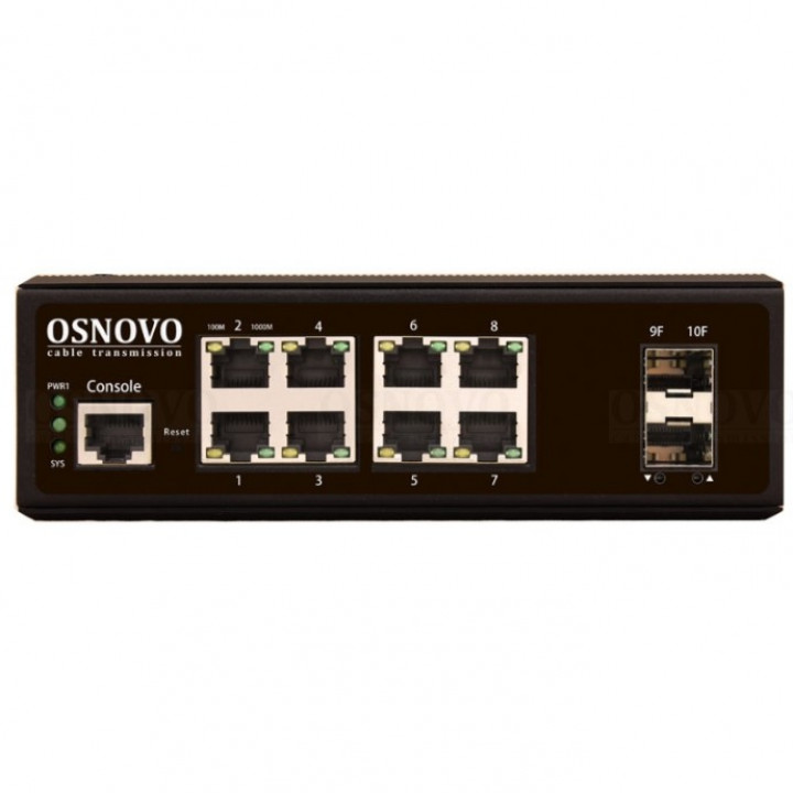 Промышленный коммутатор OSNOVO SW-70802/IL (Layer 2 Plus, 8x1GbE, 2xSFP) Промышленный коммутатор OSNOVO SW-70802/IL (Layer 2 Plus, 8x1GbE, 2xSFP)