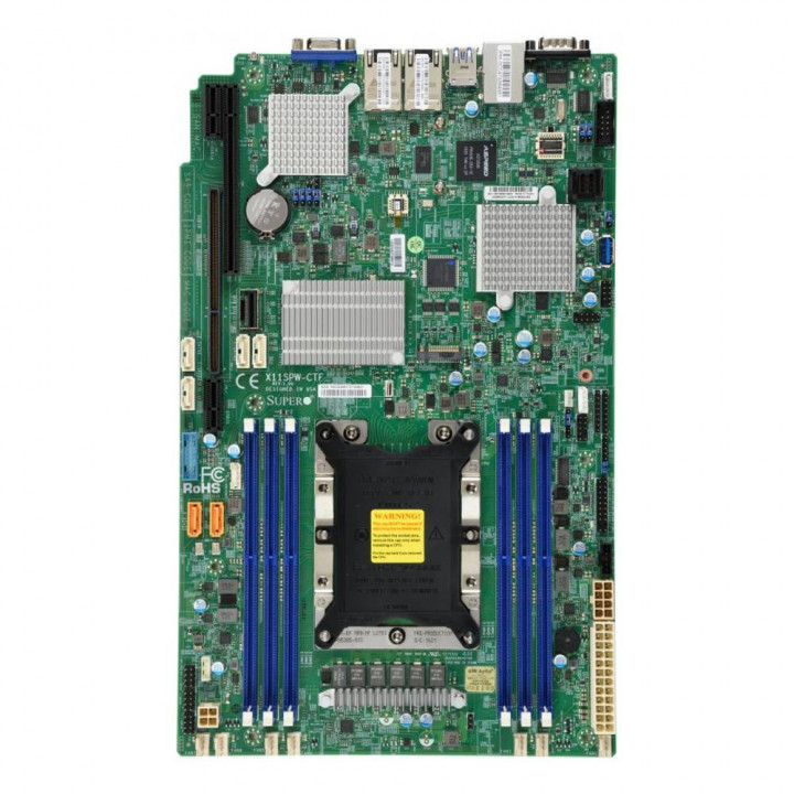 Серверная материнская плата Supermicro MBD-X11SPW-CTF-O (LGA 3647, 6xDDR4, 10xSATA3, 12xUSB)