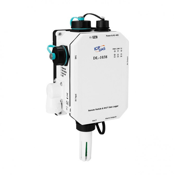 Измеритель ICP DAS DL-1038 CR (датчик PM1/2.5/10, температуры, влажности, точки росы, CO, СО2, TVOC, регистратор данных, Modbus, MQTT, PoE, IP43)