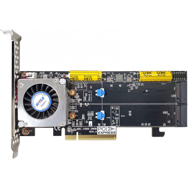 RAID-контроллер Areca ARC-1686-2NOD (PCIe 4.0 x8, 2xM.2, Tri-mode, NVMe/SAS/SATA) RAID-контроллер Areca ARC-1686-2NOD (PCIe 4.0 x8, 2xM.2, Tri-mode, NVMe/SAS/SATA)