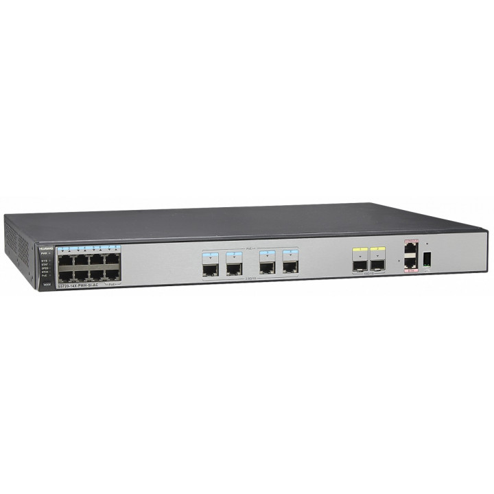 Коммутатор Huawei S5720-14X-PWH-SI-AC (8x1GbE, 4x2.5GbE, 2x10Gb SFP+) Коммутатор Huawei S5720-14X-PWH-SI-AC (8x1GbE, 4x2.5GbE, 2x10Gb SFP+)