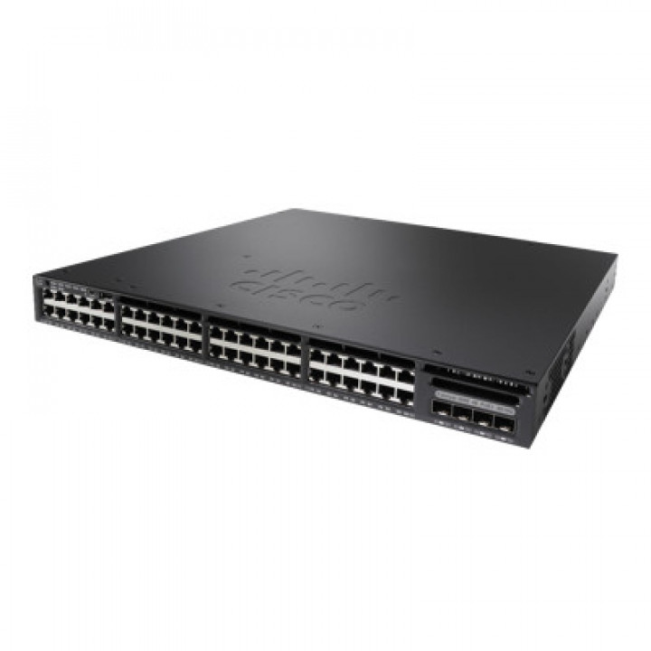 Коммутатор Cisco WS-C3650-48PS-S (48 портов PoE, 4x1G Uplink, IP Base)
