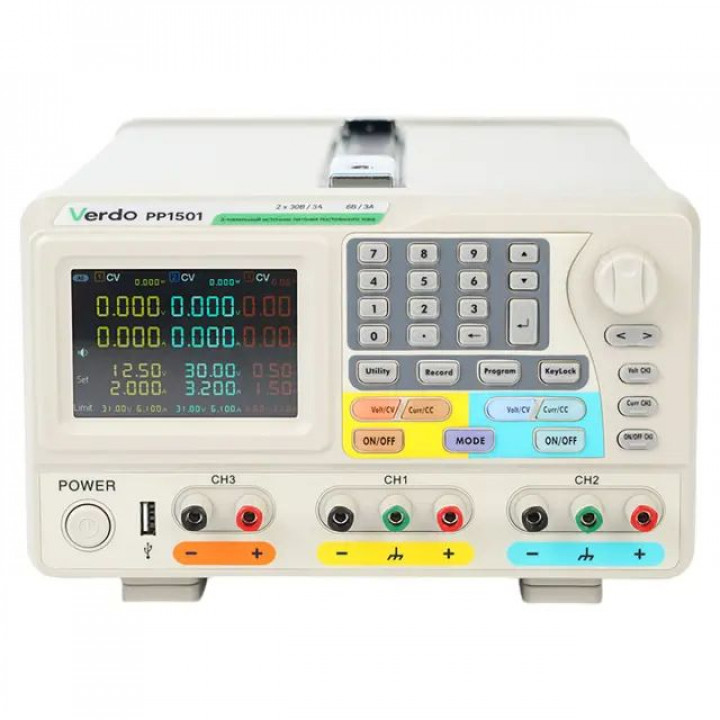 Источник питания VERDO PP1501 (30 В/3 А x3, 90 Вт) Источник питания VERDO PP1501 (30 В/3 А x3, 90 Вт)