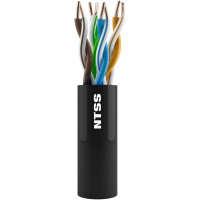 Кабель NTSS UTP кат. 5e черный 305 м, внешний, NTSS-OUT-UTP4-5Е-PE-BL