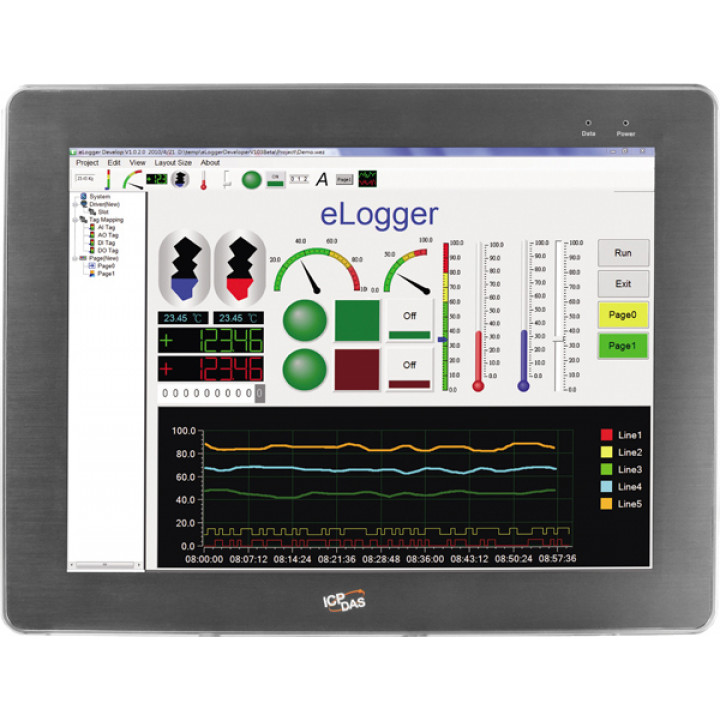 Дисплей ICP DAS TP-6150 (15", 1024x768, резистивный сенсорный, RS-232/USB)