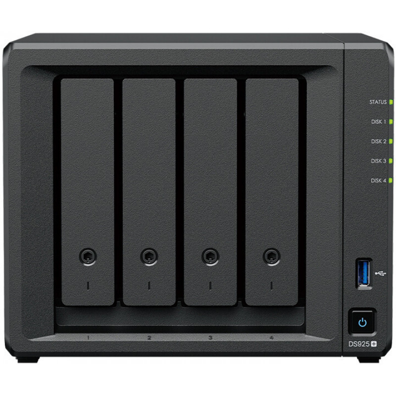 Сетевое хранилище Synology DS925+ (AMD Ryzen V1500B, 4 Гб DDR4 ECC)