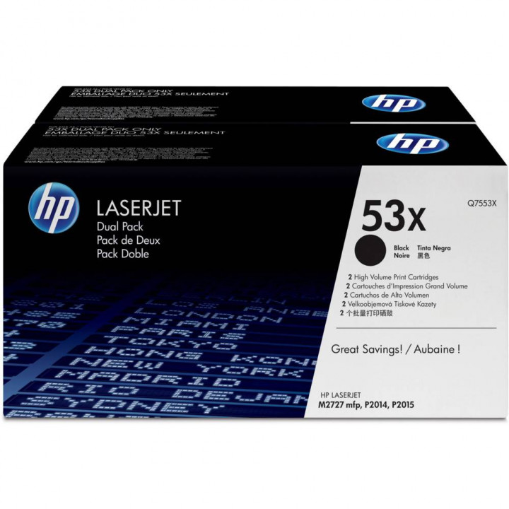 Лазерный картридж HP Q7553XD (Dual Pack Black)