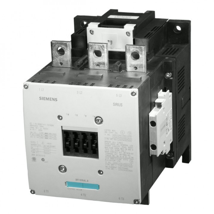 Контактор Siemens 3RT1076-6AT36 (250КВт/400В, 3-полюсный, S12, 575-600В) Контактор Siemens 3RT1076-6AT36 (250КВт/400В, 3-полюсный, S12, 575-600В)