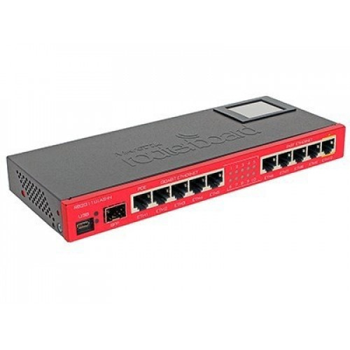 Маршрутизатор Mikrotik RB2011UiAS-iN (MIPS-BE 600Мгц, 128 RAM, 5xGbit, 1хSFP, RouterOS L5)
