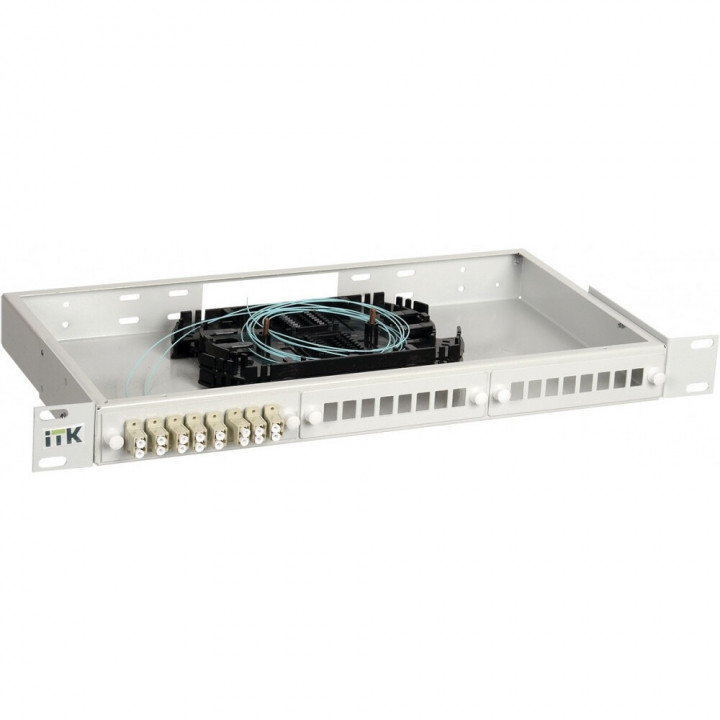 Оптический кросс ITK FOBX24-1U-24LCUD03 (1U, 24 порта LC duplex, OM3)