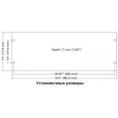 Клавиатура промышленная InduKey TKS-105c-TB50oF80-FP-4HE-USB-US/CYR (4U с трекболом 50 мм в 19 стойку)