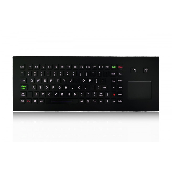 Промышленная клавиатура Key Technology K-TEK-M390TP-FN-BL-NV-151B-BT-DWP-US/RU-USB (антивандальная, для морского применения, нерж. сталь, IP65, тачпад, синяя подсветка, USB)