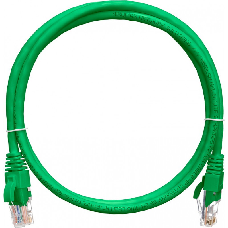 Коммутационный шнур NIKOMAX NMC-PC4UD55B-010-C-GN (U/UTP, Cat.5e, 1м, зеленый)