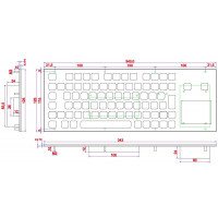 Промышленная клавиатура Key Technology K-TEK-D343TP-FN-W-US/RU-USB