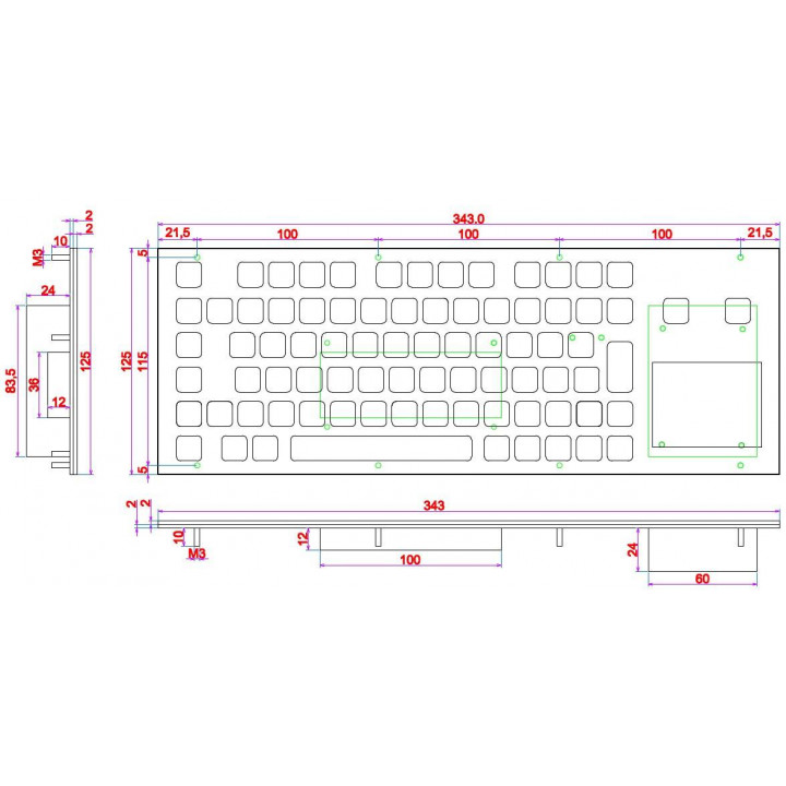 Промышленная клавиатура Key Technology K-TEK-D343TP-FN-W-US/RU-USB (встраиваемая, IP65, русифицированная, белая, 81 клавиша, USB, тачпад) Промышленная клавиатура Key Technology K-TEK-D343TP-FN-W-US/RU-USB (встраиваемая, IP65, русифицированная, белая, 81 клавиша, USB, тачпад)