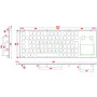 Промышленная клавиатура Key Technology K-TEK-D343TP-FN-W-US/RU-USB (встраиваемая, IP65, русифицированная, белая, 81 клавиша, USB, тачпад)