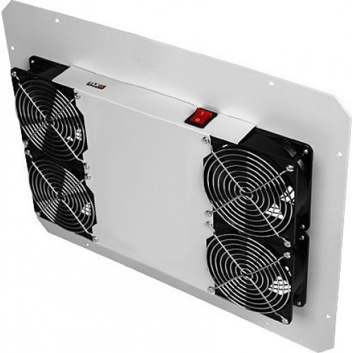 Вентиляторный модуль TLK TLK-FAN4-F-GY (4 вентилятора, нижние решетки с фильтром, серый)