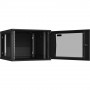 Шкаф TLK TWI-096060-R-G-BK (19", 9U, стеклянная дверь, 600x436x600 мм, черный)