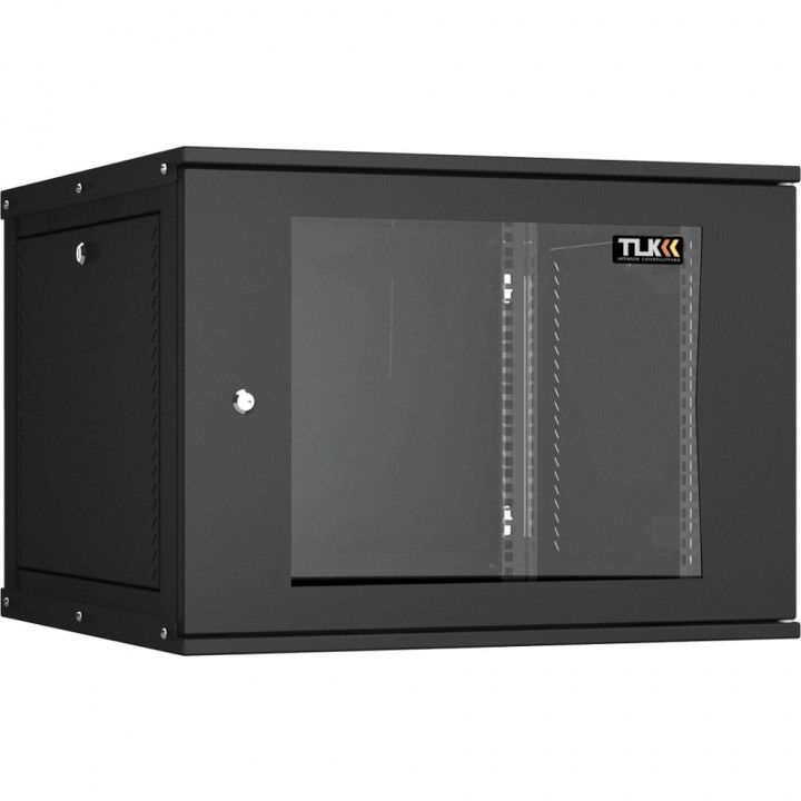 Шкаф TLK TWI-096060-R-G-BK (19", 9U, стеклянная дверь, 600x436x600 мм, черный) Шкаф TLK TWI-096060-R-G-BK (19", 9U, стеклянная дверь, 600x436x600 мм, черный)