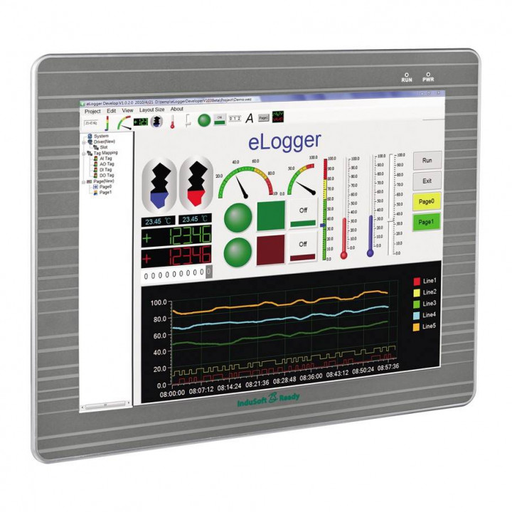 Панельный контроллер ICP DAS IWS-6201-CE7-1500 CR (InduSoft, 1500 тегов, 15", Windows CE7)