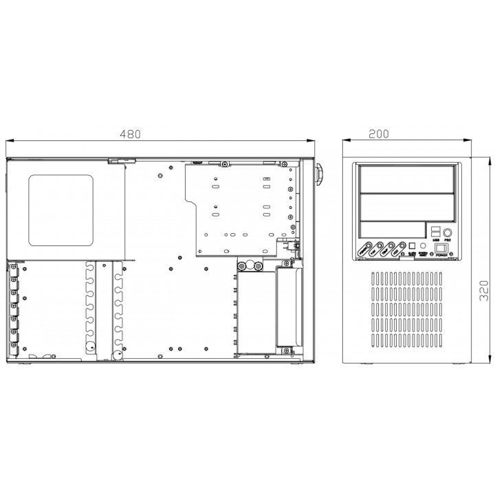 Корпус Advantech IPC-7220-50C (ATX/mATX, 2x5.25", БП 500W) Корпус Advantech IPC-7220-50C (ATX/mATX, 2x5.25", БП 500W)