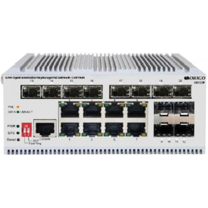 Коммутатор ORIGO OI3120P/185W/A1A (промышленный L2 PoE, 8x1G PoE+, 12x1G SFP, 185 Вт) Коммутатор ORIGO OI3120P/185W/A1A (промышленный L2 PoE, 8x1G PoE+, 12x1G SFP, 185 Вт)
