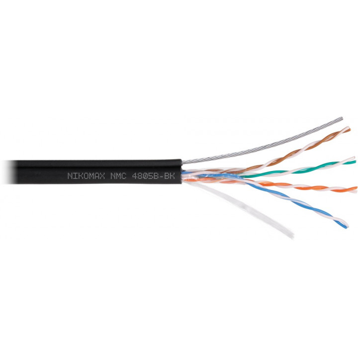 Кабель витая пара NIKOMAX NMC 4805B-BK (U/UTP, Cat.5e, 4 пары, 24AWG, 500 м, внешний)
