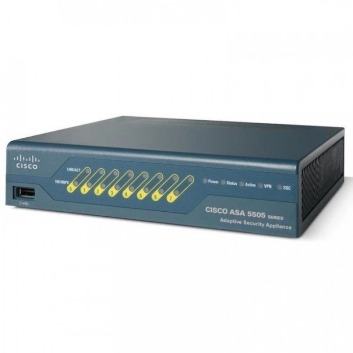 Межсетевой экран Cisco ASA5505-K8 (Appliance, 10 Users, 8 ports, DES) Межсетевой экран Cisco ASA5505-K8 (Appliance, 10 Users, 8 ports, DES)