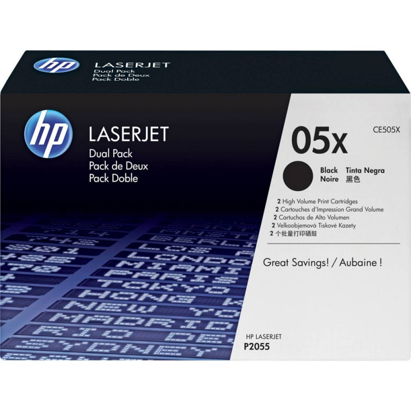Лазерный картридж HP CE505XD (черный, 2x6500 стр.)