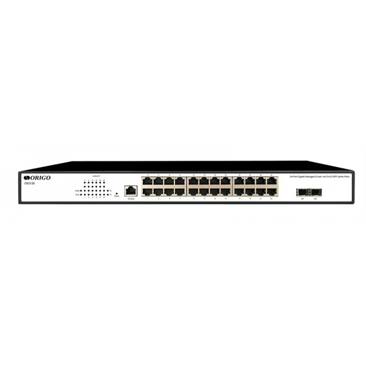 Коммутатор ORIGO OS3126/A1A (управляемый L2, 24x1GbE, 2xSFP)