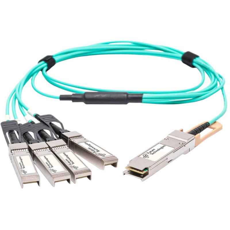 Кабель QSFP28 Future Technologies FT-QSFP28/4SFP28-CABA-10, 10м