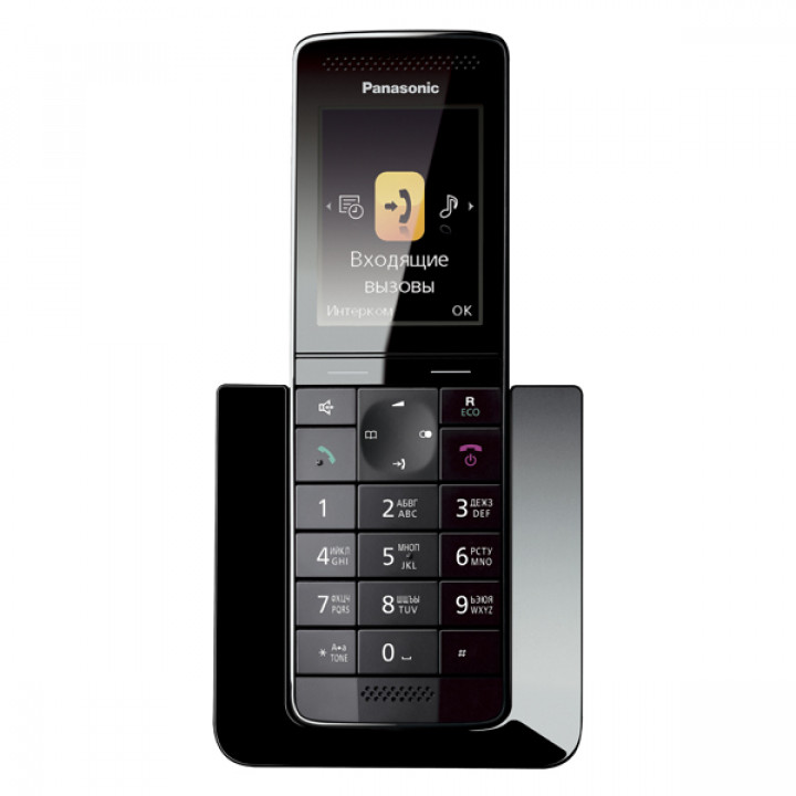 Телефон DECT Panasonic KX-PRS110RUW (цветной дисплей, SMS, радионяня, черный)