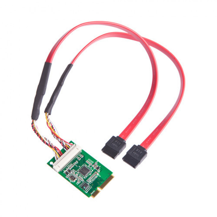Модуль Cervoz MEC-SAT-M002 (Mini PCI-e, 2-port SATA III) Модуль Cervoz MEC-SAT-M002 (Mini PCI-e, 2-port SATA III)