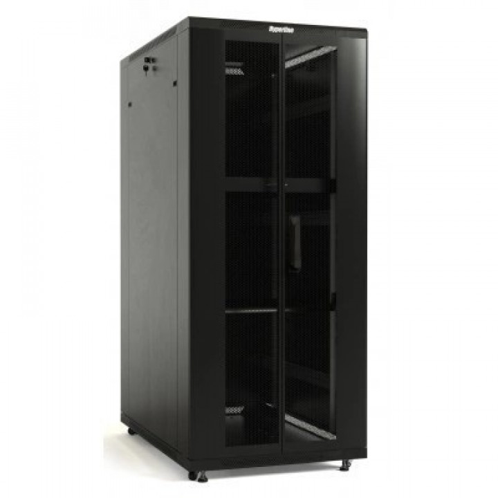 Шкаф Hyperline TTB-4282-DD-RAL9004 (напольный 19", 42U, 2055x800х1200 мм, перфорированные двери, RAL 9004)