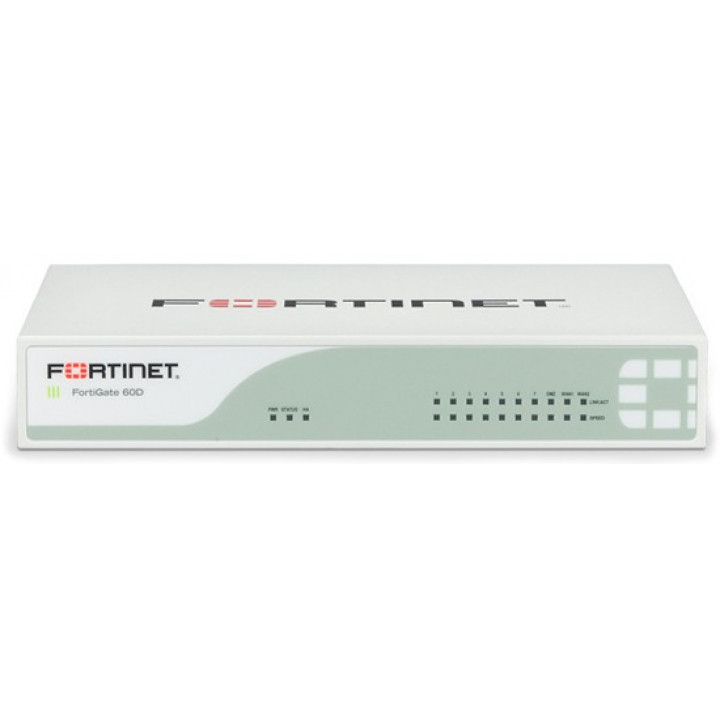 Межсетевой экран Fortinet FG-60D (10xGE RJ45, 7xInternal, 2xWAN, 1xDMZ)