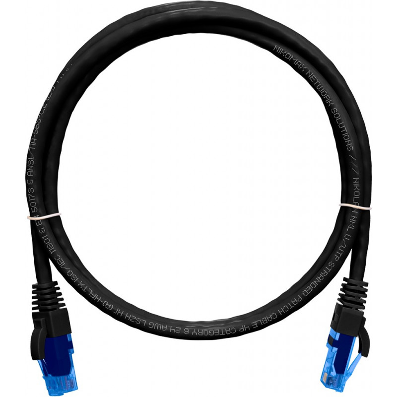 Коммутационный шнур NIKOMAX NMC-PC4UE55B-050-C-BK (U/UTP, Cat.6, 250МГц, 2xRJ45, 5м, черный, LSZH)