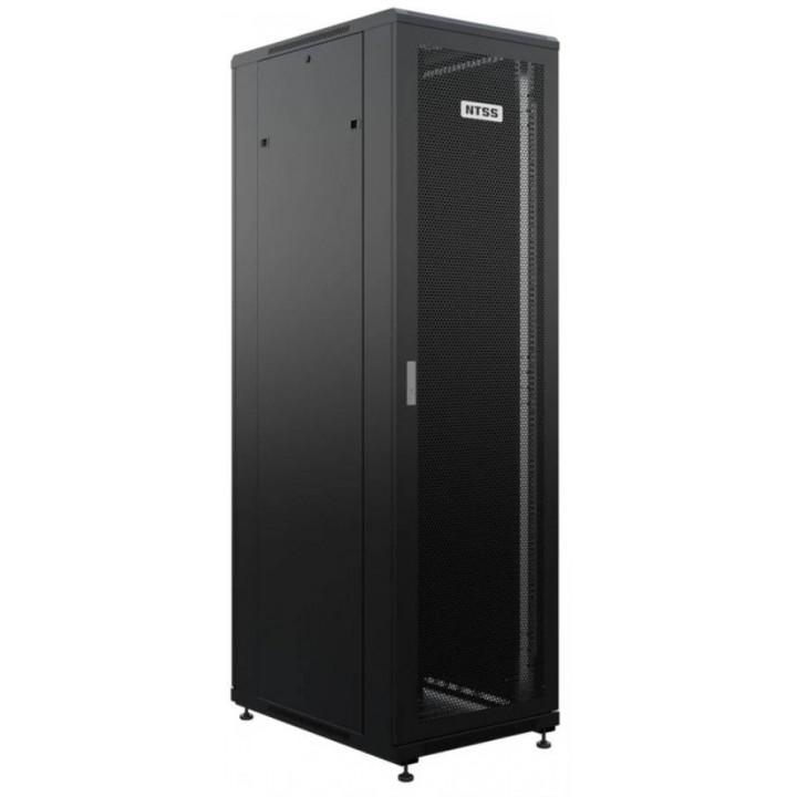 Шкаф напольный серверный NTSS NTSS-R18U6080PD-BL (18U, 600x800мм, перфорированная и сплошная дверь, RAL 9005)